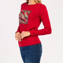 LUMA - MAGLIETTA DA DONNA IN 100% COTONE A MANICHE LUNGHE