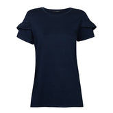 T-SHIRT DA DONNA IN COTONE A MANICHE CORTE - LUNESSA