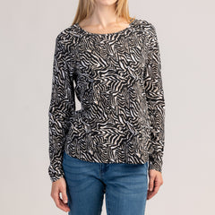 VIVA - MAGLIETTA DA DONNA IN 100% COTONE A MANICHE LUNGHE