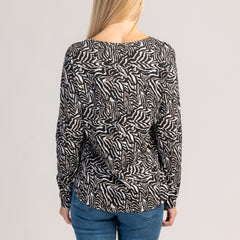 VIVA - MAGLIETTA DA DONNA IN 100% COTONE A MANICHE LUNGHE