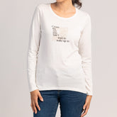 SORA - MAGLIETTA DA DONNA IN 100% COTONE A MANICHE LUNGHE