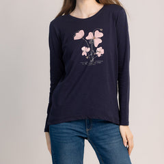 SORA - MAGLIETTA DA DONNA IN 100% COTONE A MANICHE LUNGHE