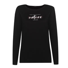 SORA - MAGLIETTA DA DONNA IN 100% COTONE A MANICHE LUNGHE