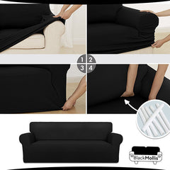 BLACKMOLLIS® - COPRIDIVANO ELASTICIZZATO DI ALTA QUALITÀ