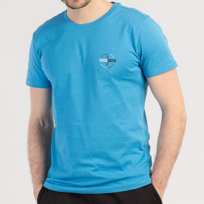 T-SHIRT IN COTONE A MANICHE CORTE DA UOMO - ACTIVIO