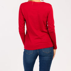 LUMA  - MAGLIETTA DA DONNA IN 100% COTONE A MANICHE LUNGHE