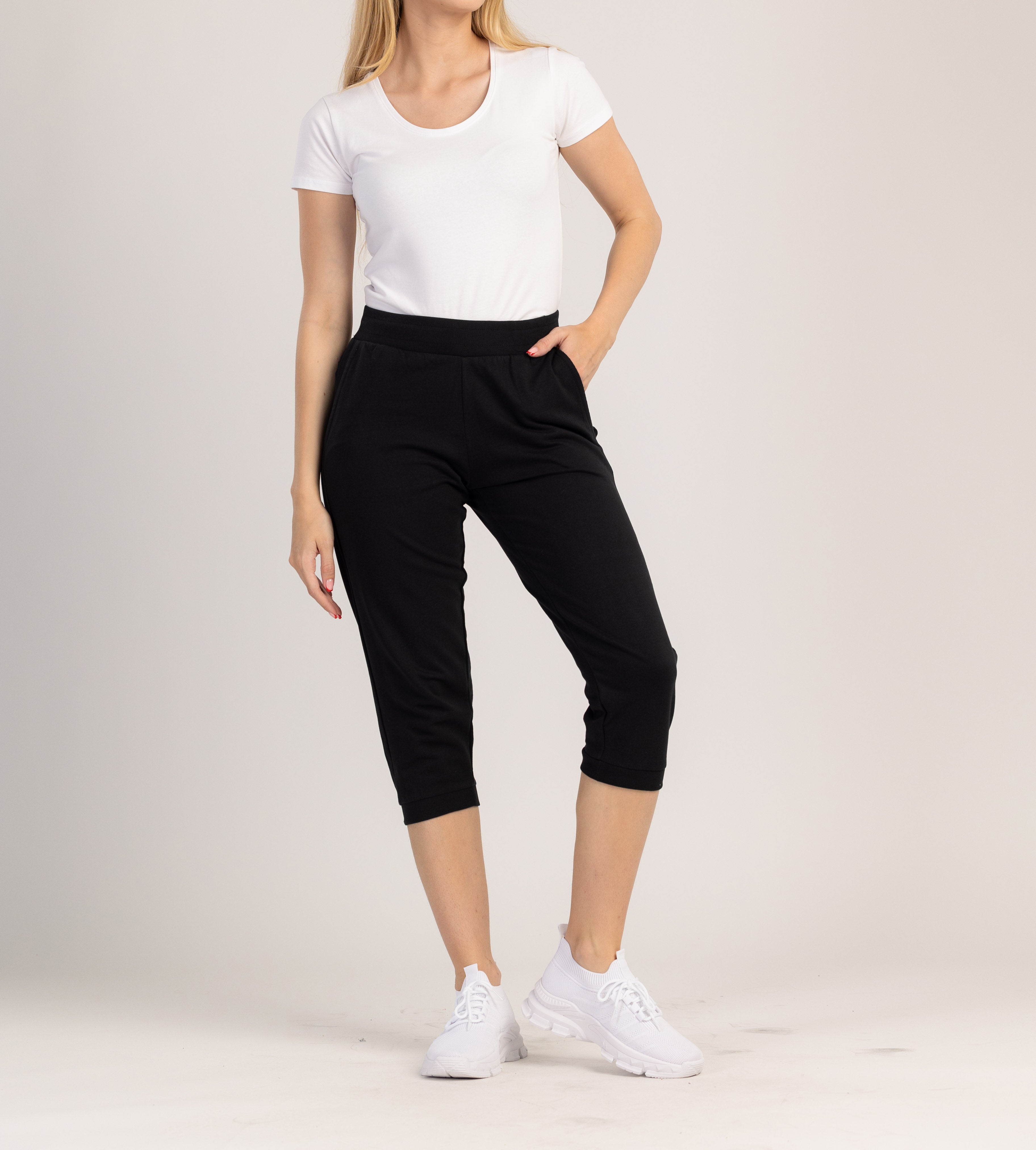 PANTALONCINI DONNA 3/4 100% COTONE - AURELIA