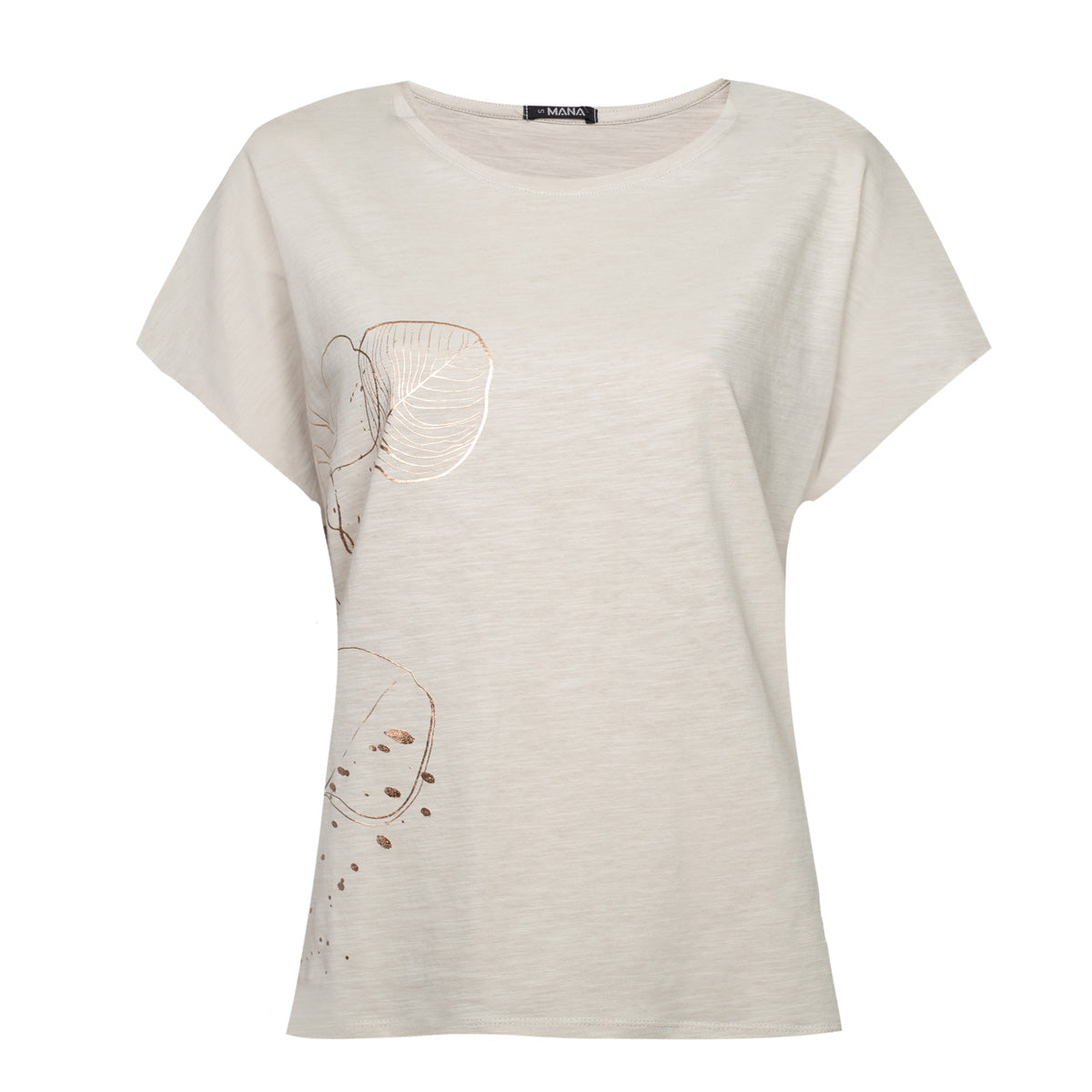 T-SHIRT DA DONNA IN COTONE A MANICHE CORTE CON FANTASIA - TEEZY