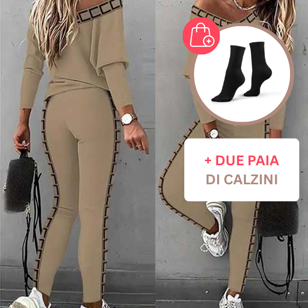 LUNACHIC - SET DI MAGLIA E PANTALONI ALLA MODA