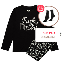 MAGICDREAMS - PIGIAMA IN 100% COTONE PER BAMBINE CON MOTIVO HALLOWEEN