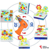 DRILLMASTER® - KIT EDUCATIVO FAI DA TE PER BAMBINI, CON TRAPANO A BATTERIA